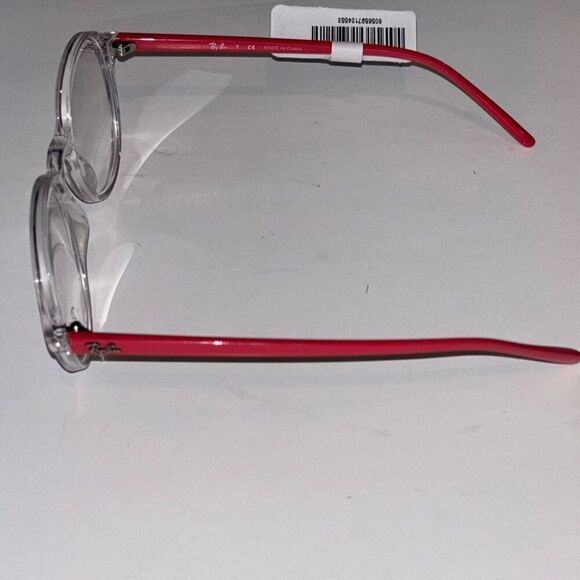 NEW Ray Ban 7173  5950 49 20 145 pink/clear glasses Rx w/case main image 11
